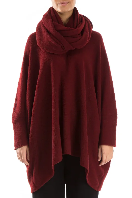 Stylish Savings Maroon Wool Infinity Scarf