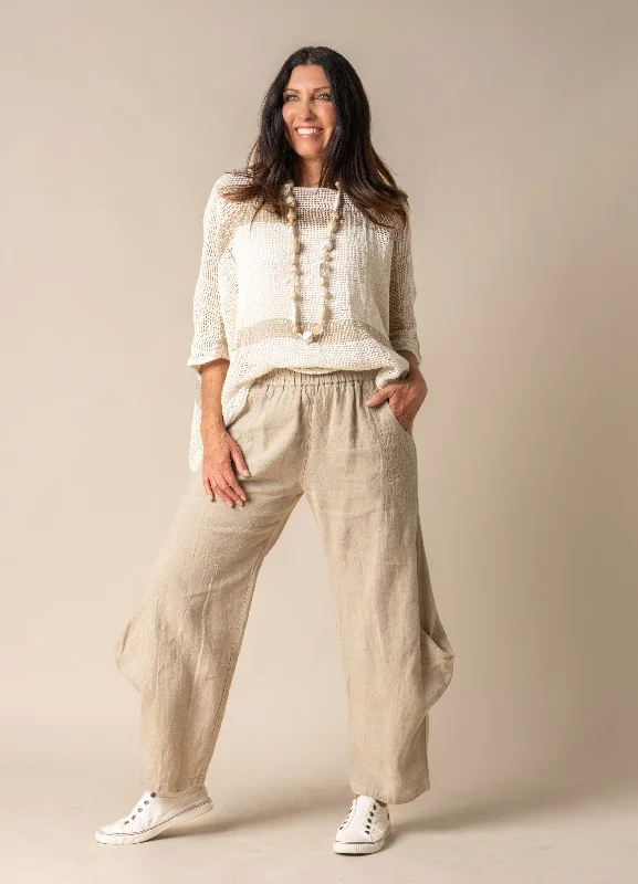 Daily Deals Shyla Linen Pant in Latte