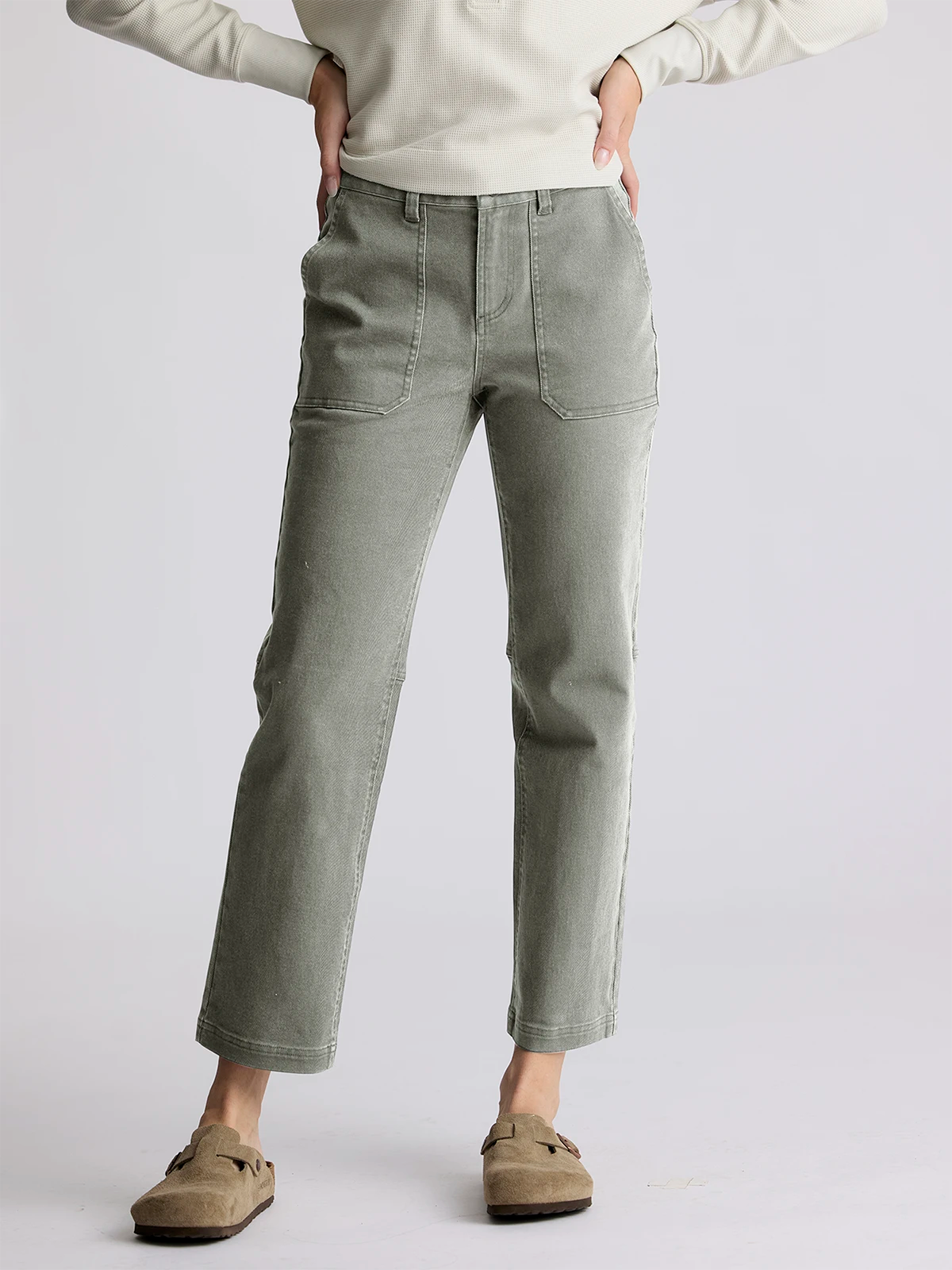 Fashion Forward Women's Folly Twill Pant - Smokey Olive