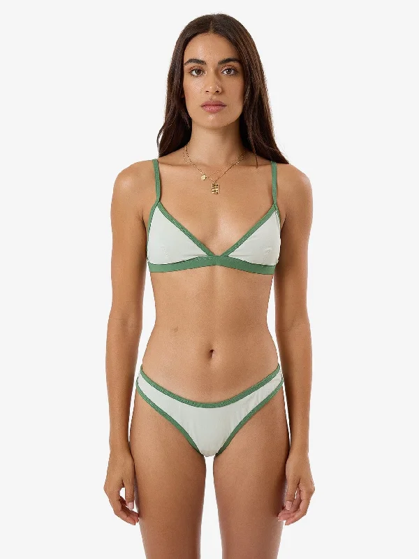 Versatile Style Wardrobe Jade Fixed Triangle Bikini Top - Celadon Tint