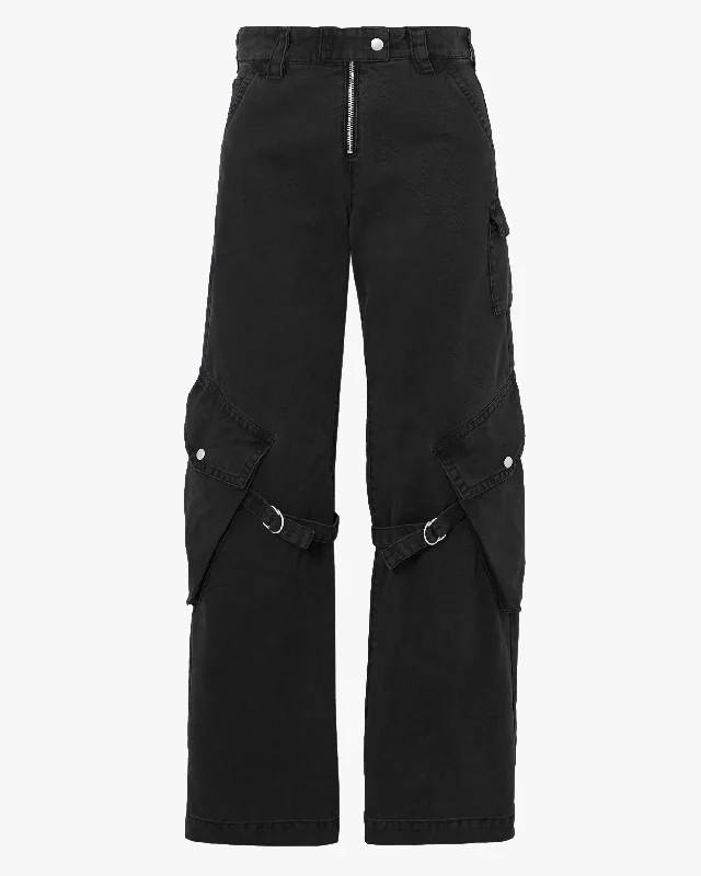 Fashionable Dresses for Women Coated Cotton Cargo Trouser