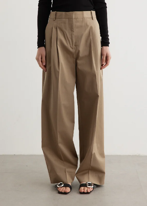 Snag Fabulous Fashion Bargains Wide Leg Pleated Chino Trousers