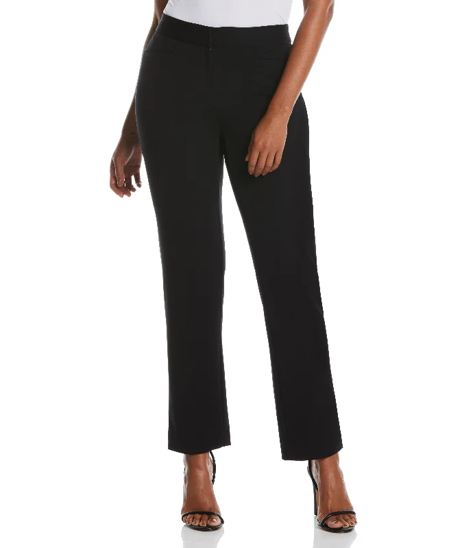Modern Casual Clothing Gabardine Straight Leg Pant - Curvy Fit