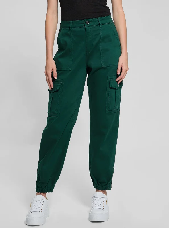 End Of Season Sale Dark Green Juno Cargo Pant