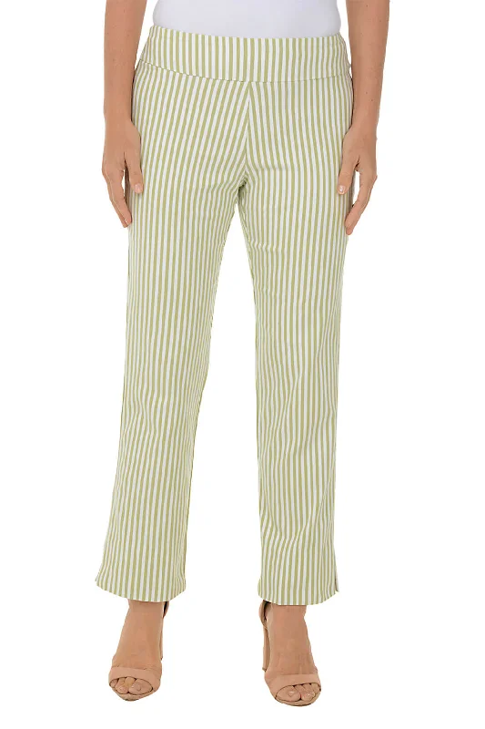 Browse Our Top Products Sage Stripe Flared Ankle Pant