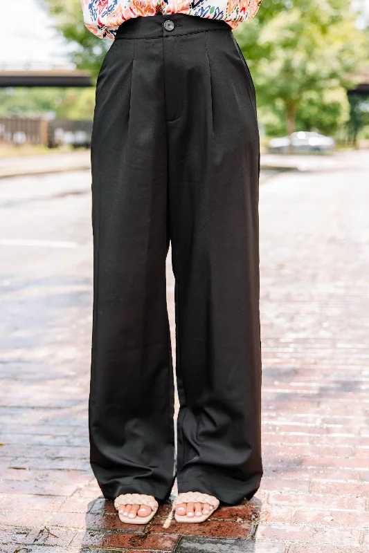 Browse Our Top Products It Takes Skill Black High Waist Trousers