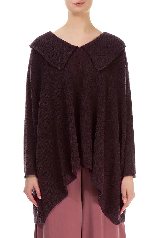 Boho Chic Fashion Relaxed Collar Mulberry Wool Sweater