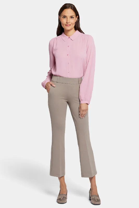 Weekend Exclusive Pull-On Flared Ankle Trouser Pants - Saddlewood