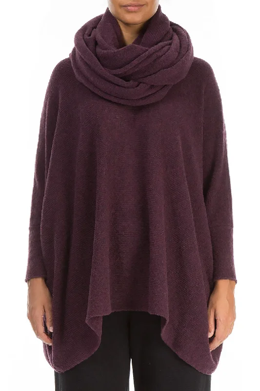 Trendy Street Style Mulberry Wool Infinity Scarf