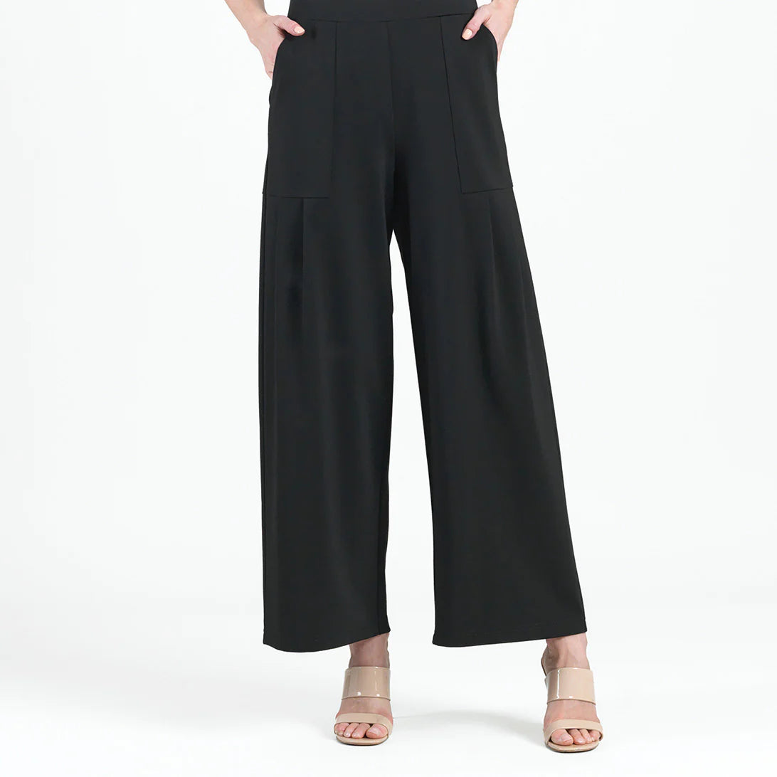 Affordable Women’s Clothing Sale Online Pleated Wide Leg Pocket Pant - Khaki