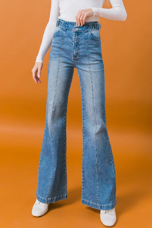 Women's Clothing Boutique Flying Tomato Women's Jeans Side Buckle Detail At Waist Ba