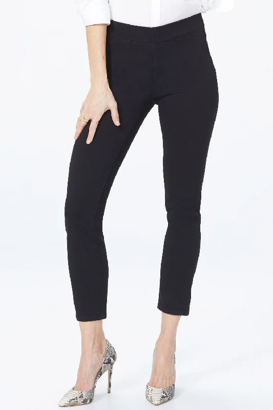 Luxury Casual Deals Alina Skinny Ankle Pull-On Pants - Black