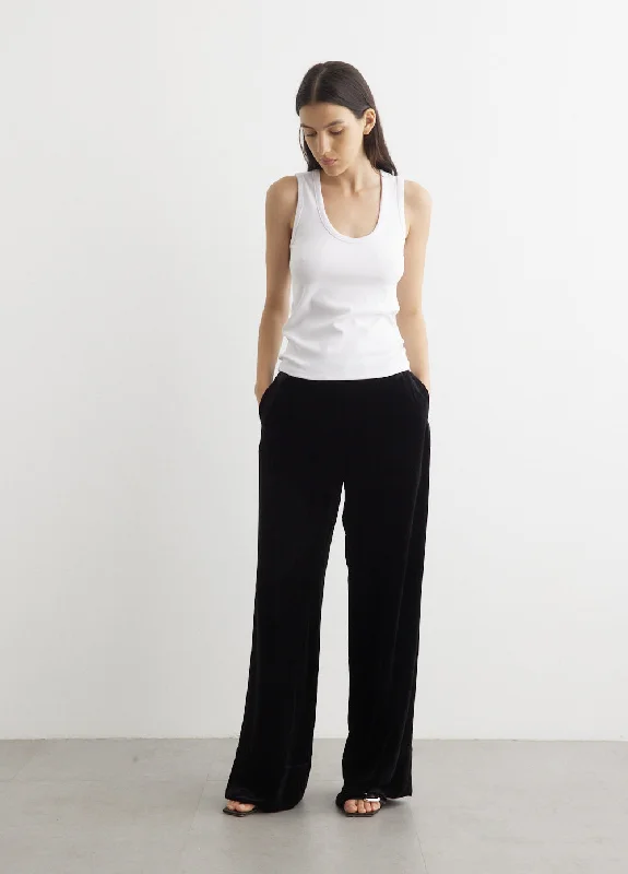 Get The Latest Trends Wide Velvet Trousers