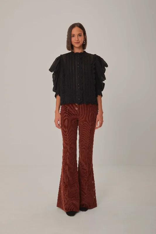 Seize Bargains Brown Flare Pants