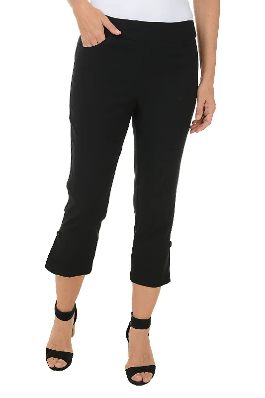 Unbeatable Deals Pull-On Button Hem Capri Pant