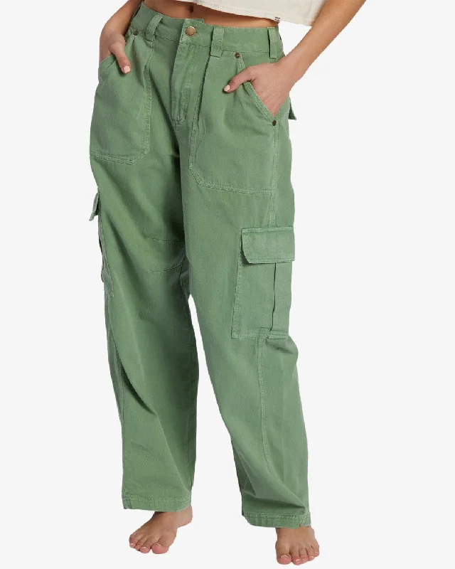 Current Trends Billabong Women's Jeans Cargo Pockets Relaxed Fit