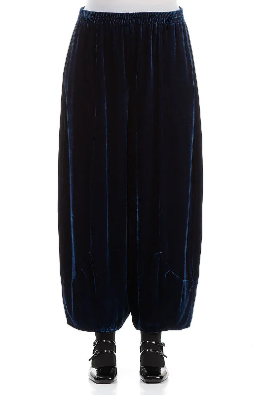 Clearance Sale, All Cheap Loose Azure Silk Velvet Trousers