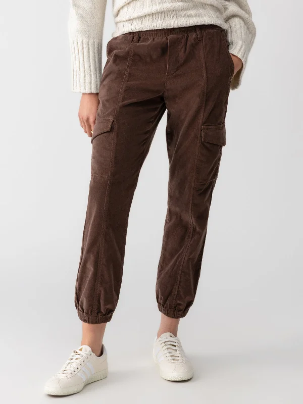 Holiday Glam Corduroy Relaxed Rebel Standard Rise Pant Brown Sugar