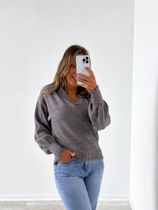 Clothes Woman Sasha Knit Top - Grey