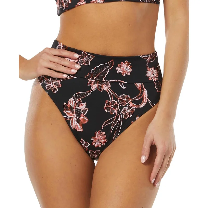 Discover Now Womens Printed High-Waist Swim Bottom Separates