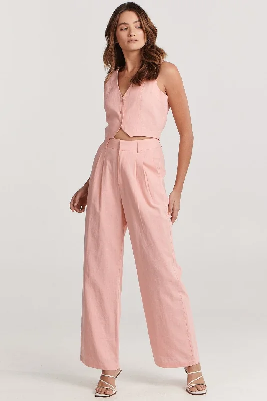 Unleash Your Style Halee Pink Full Length Relaxed Pant