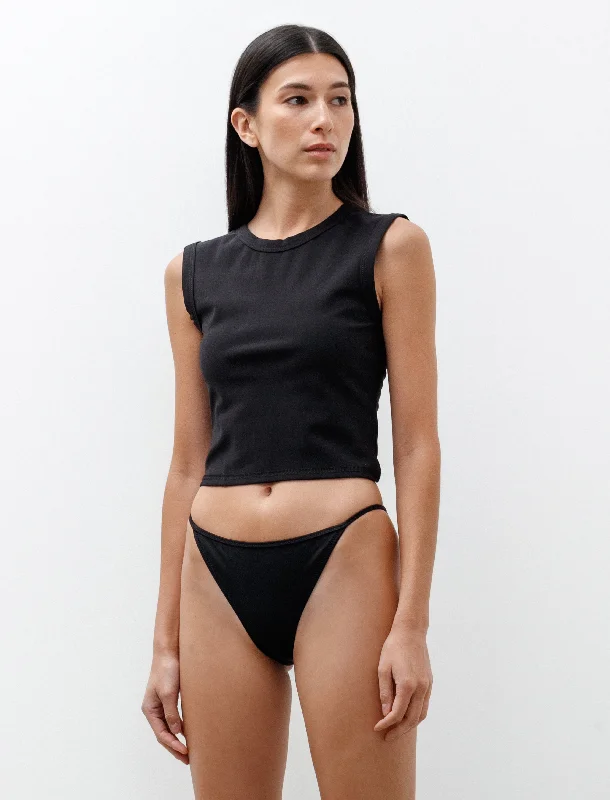 Daily Deals Shell Top Bonded Jersey Black