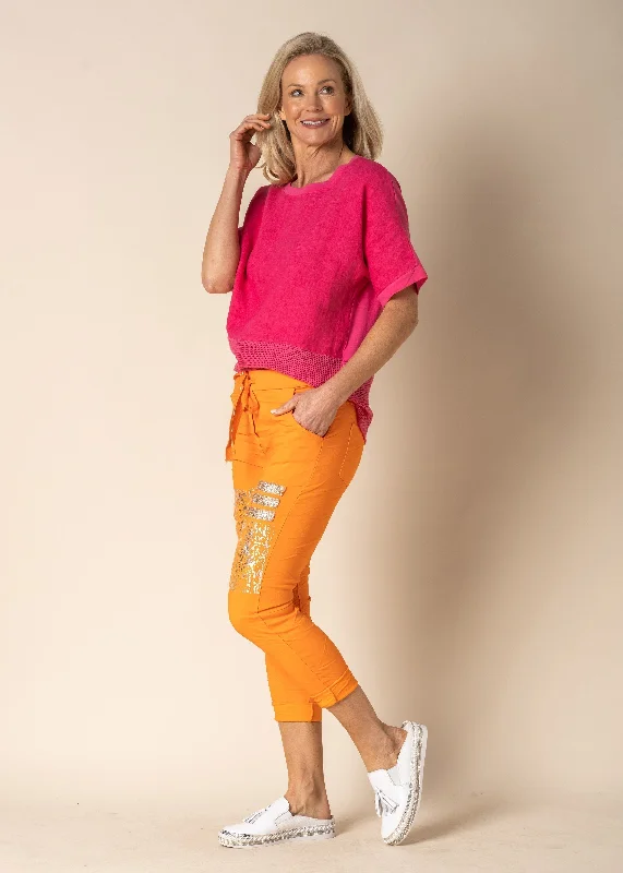 Modern Chic Discounts Silvana Pants in Sunset Orange