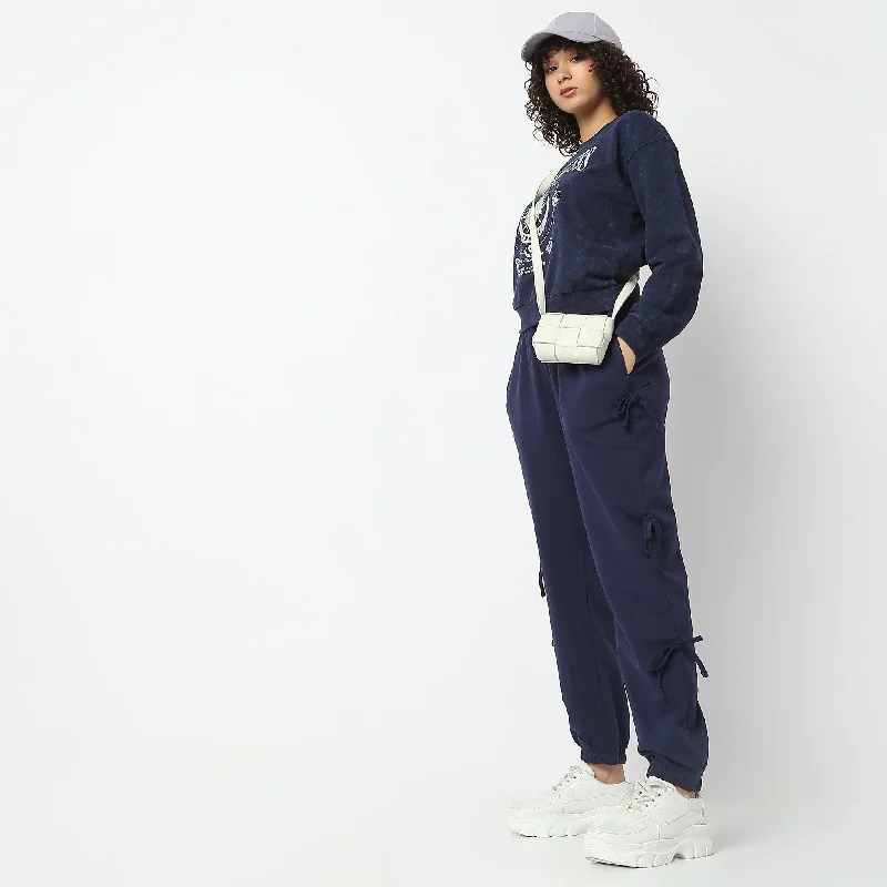 Outlet Clothing Relaxed Fit Ankle Length High Rise Joggers
