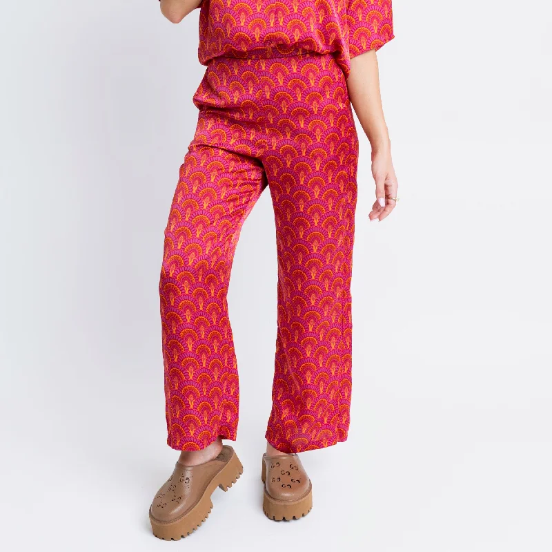 Trendy Women’s Dresses Online Vintage Fan Satin Pants