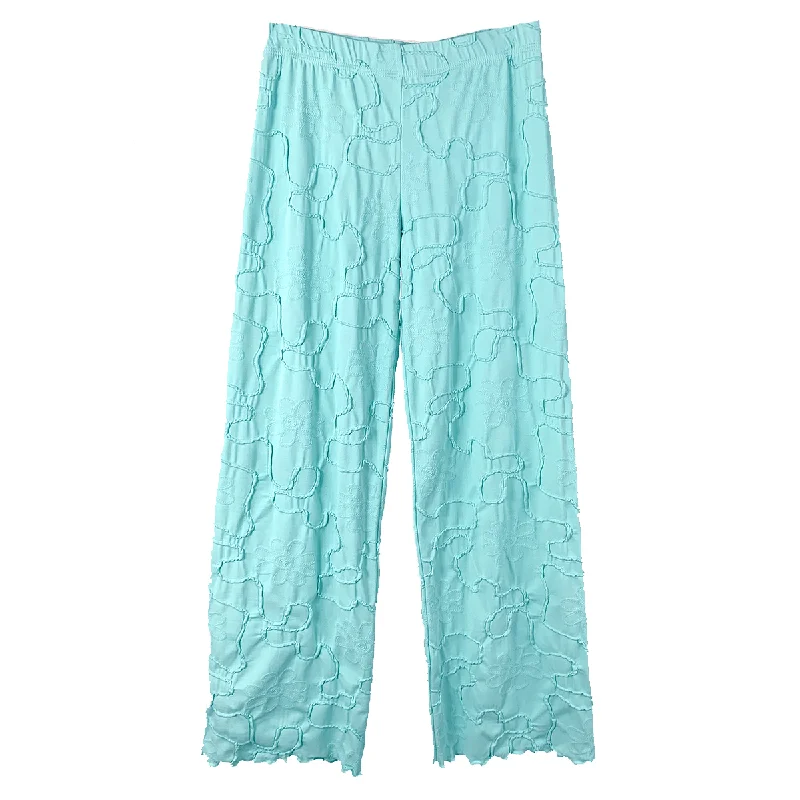 Polished Style Deals Pastel Turquoise Conduit Jacquard Knit Energy Pants