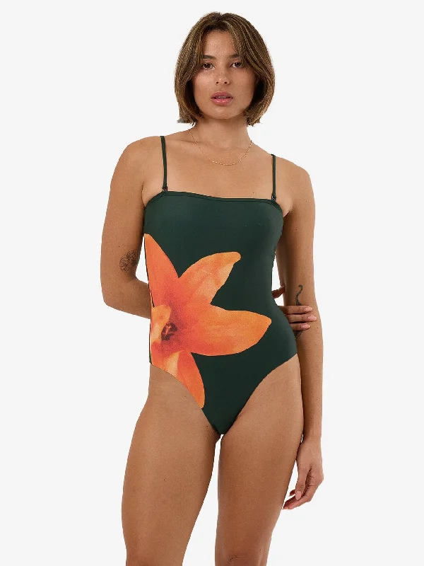 Buy More, Save More Lagoon Strapless One Piece - Dark Jade