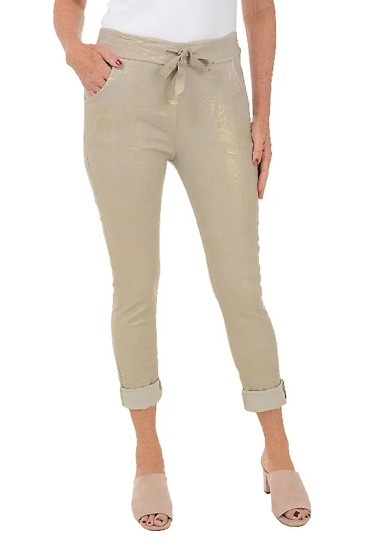 Explore What'S New Shimmering Drawstring Ankle-Length Jogger Pant