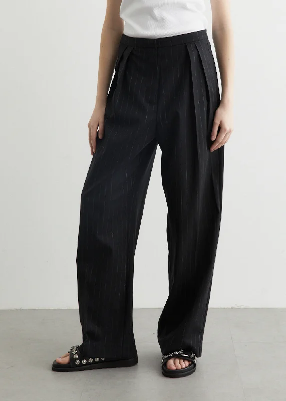 Imeless Style Tailored Pinstripe Pants