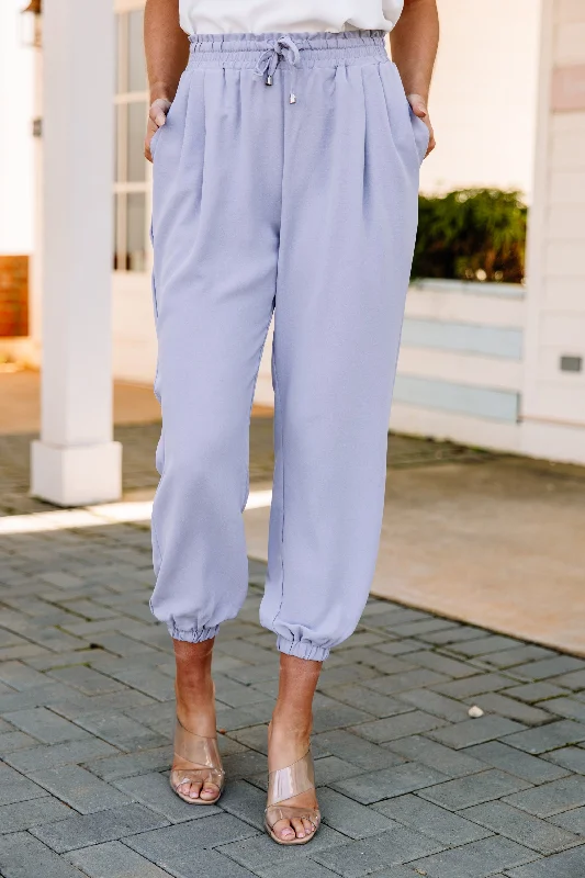 Unleash Your Trend Driven Style Get To It Dusty Blue Joggers