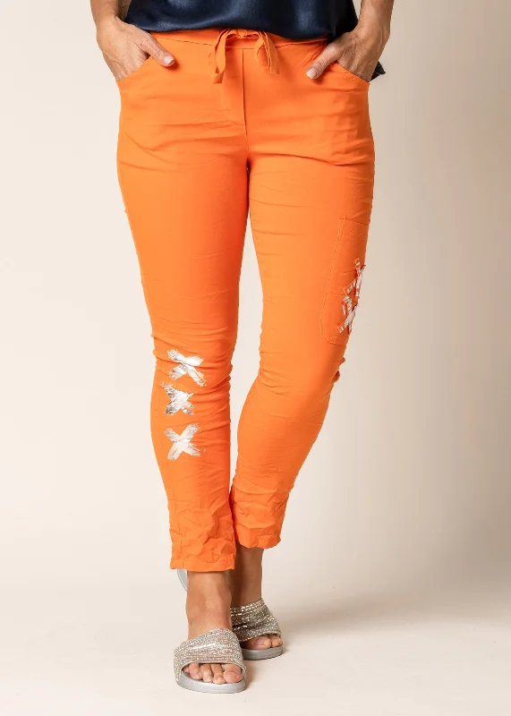 Mega Sales Rika Pants in Sunset Orange