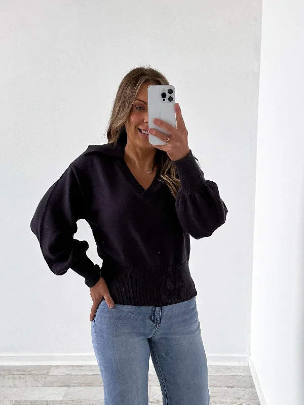 Affordable Online Boutiques Sasha Knit Top - Charcoal