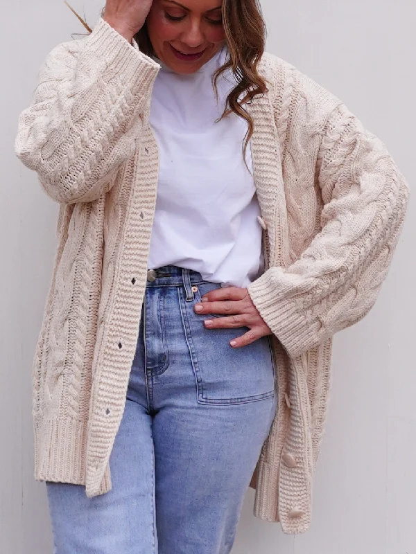 Elegant Fashion Conrad Cardigan - Cream