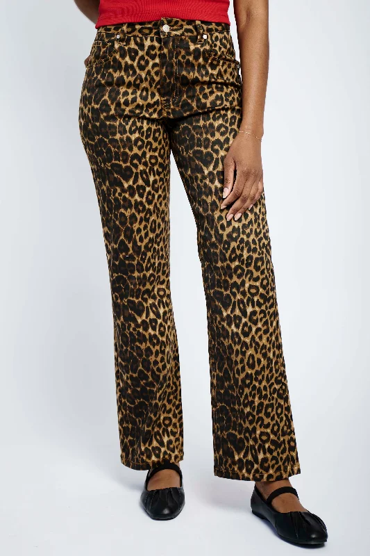 Budget Friendly Straight leg Stretch jeans in Animal