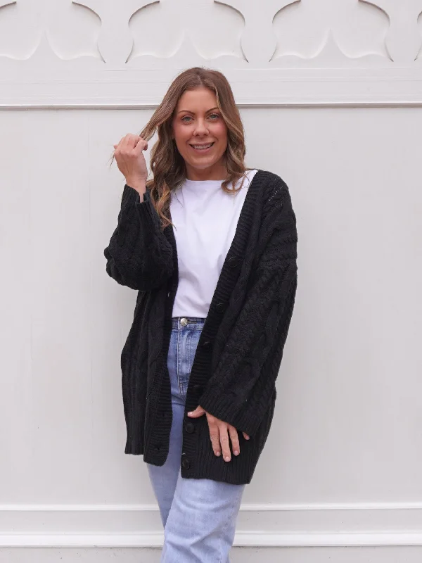 Sophisticated Style Conrad Cardigan - Black
