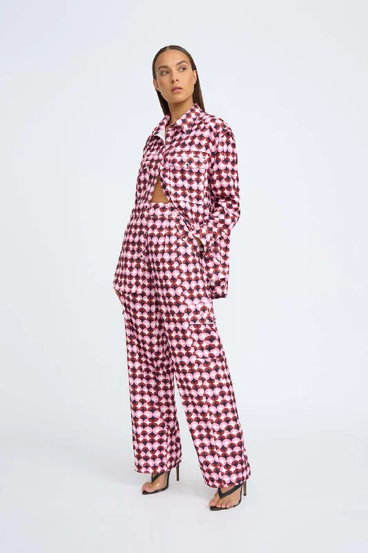 Clothes Woman Quincy Set Cargo Pant | Final Sale - Red Wine Pink Multi