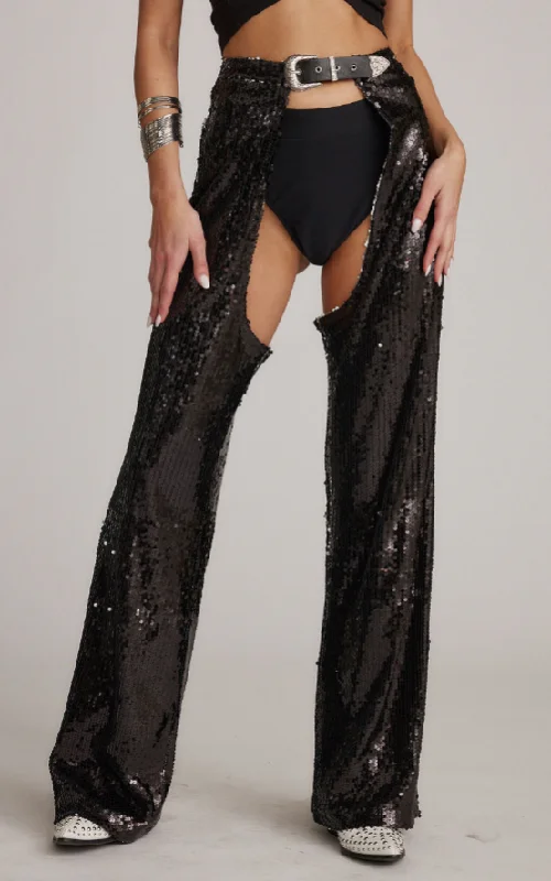 The Latest Trends Hartley Black Sequin Chaps