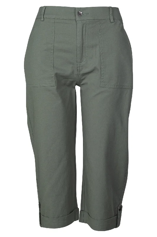 Sophisticated Style Offers Mid Calf Pants with roll up hem | SAGE | 6812A1