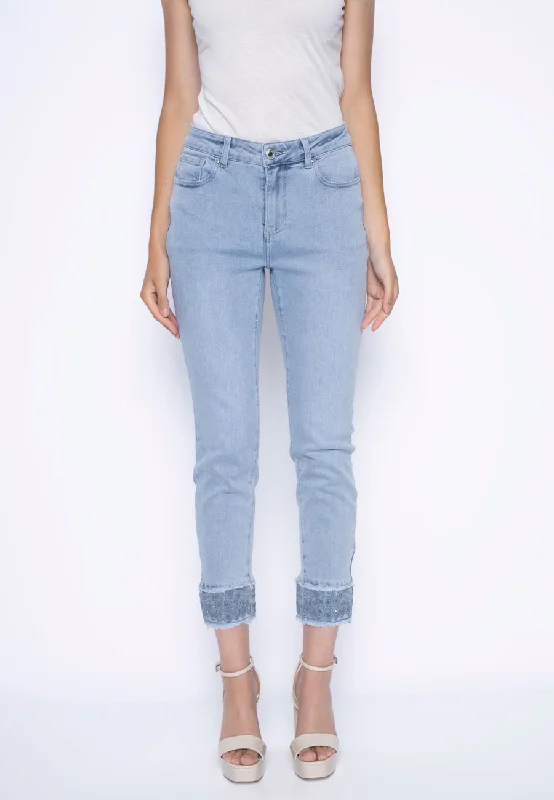 Discover Now Fringed Embellished Ankle Length Jeans