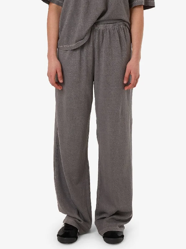 Plus Size Women Wear Hemp Relax Pant - Grey Ash