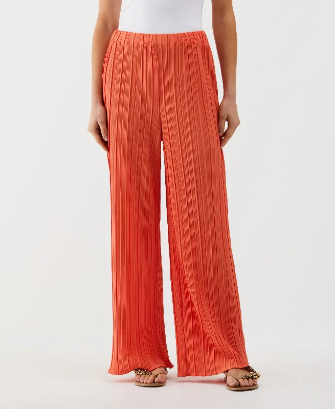 Fashion Essentials Petite Plisse Wide Leg Ankle Pant