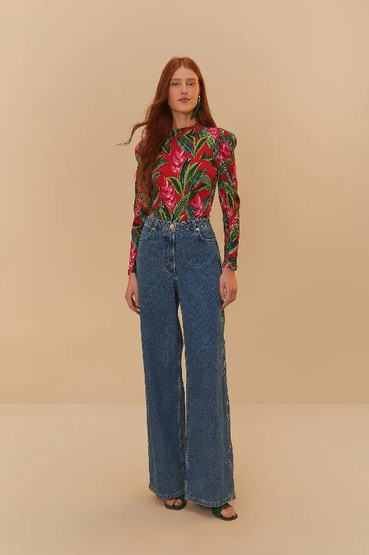 Exclusive Designer Style Deals Denim High Waist Pants