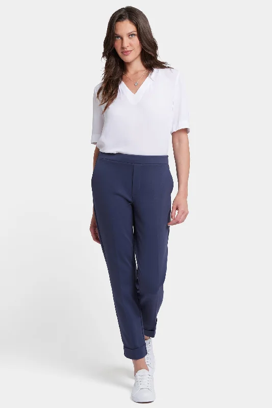 Style Without Limits Cassidy Ankle Pull-On Trouser Pants - Oxford Navy