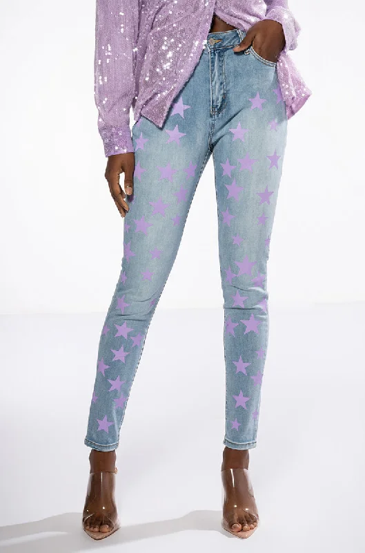 Stylish Dresses for Women STARLIGHT MID RISE PAINTED SKINNY JEAN