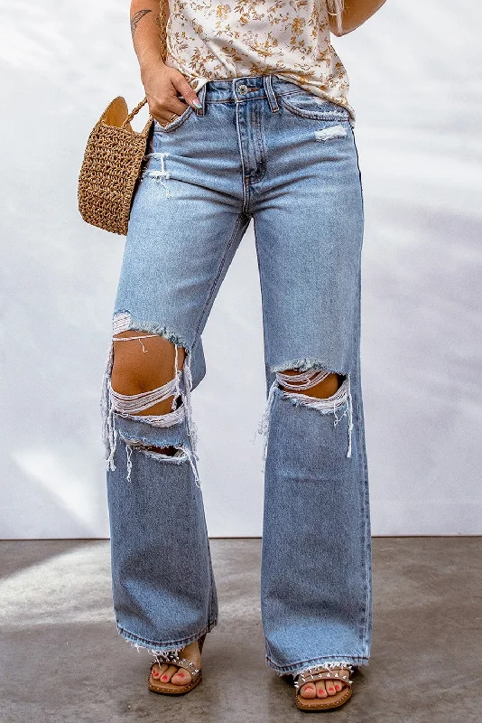 Graceful Fashion El Kanna Women's Jeans Wide Leg Jeans