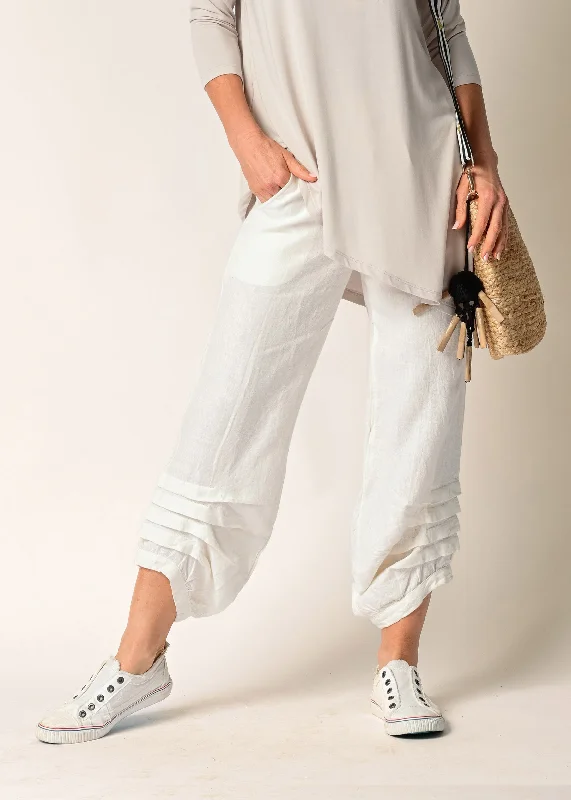 Crazy Discounts, Hurry Up Cami Linen Pant in Cream